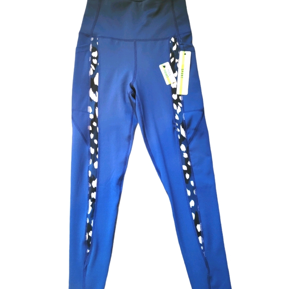 Nicole Miller Sport Full Length Blue Leggings